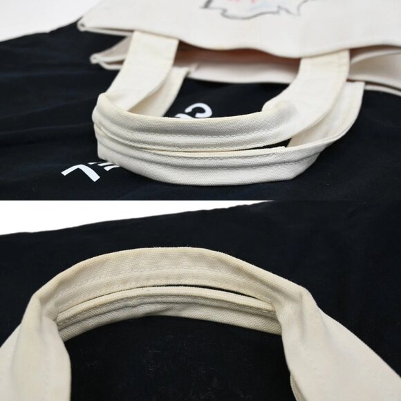 CHANEL CC Logo Cruise Line Miami Shoulder Tote Bag Canvas White - Picture 15 of 16